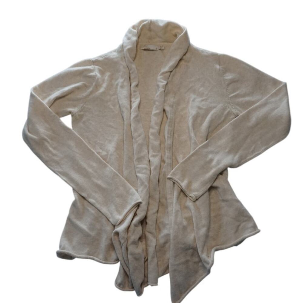 PrAna open front sweater cream color size small